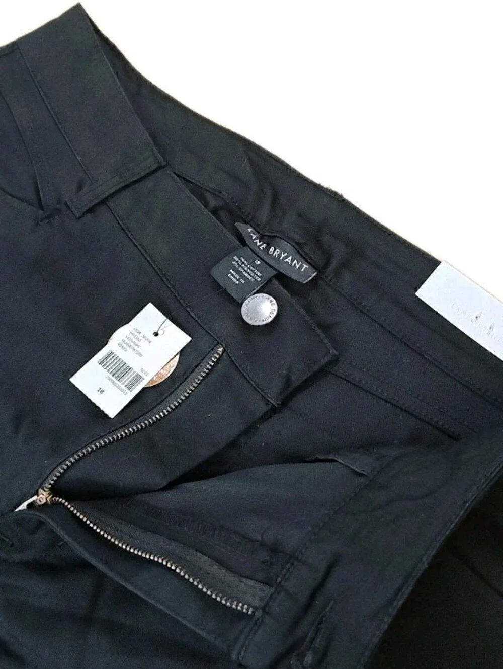 Lane Bryant High Rise Bermuda Shorts Sz 18W 34/10 Black Flex Magic Waistband Nwt